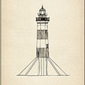 Sabine Pass Lighthouse - Louisiana - blueprint drawing